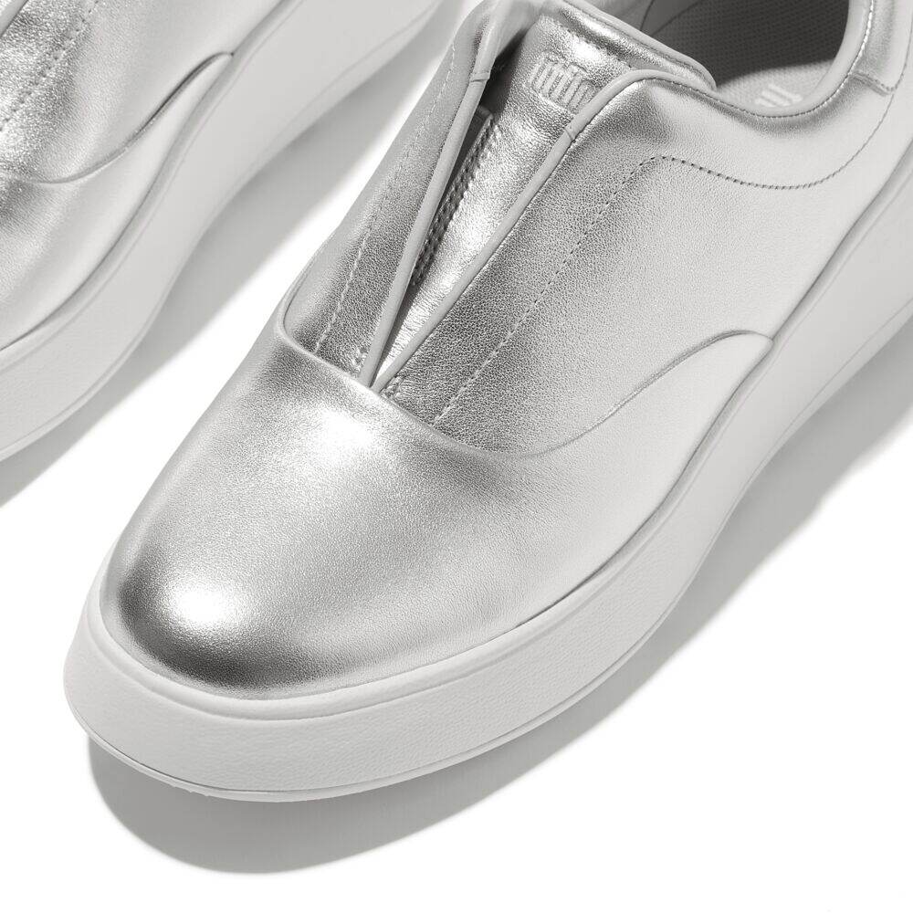 F-MODE LEATHER LACESS SNEAKERS