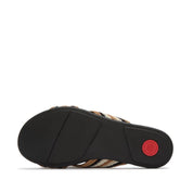 GRACIE STRIPE-WEBBING CROSS SLIDES