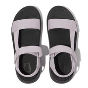 SURFF TWO-TONE WEBBING/LEATHER BACK-STRAP SANDALS