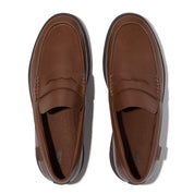 RALLY MENS LEATHER PENNY LOAFERS