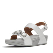 LULU ULTRA-JEWEL METALLIC BACK-STRAP SANDALS