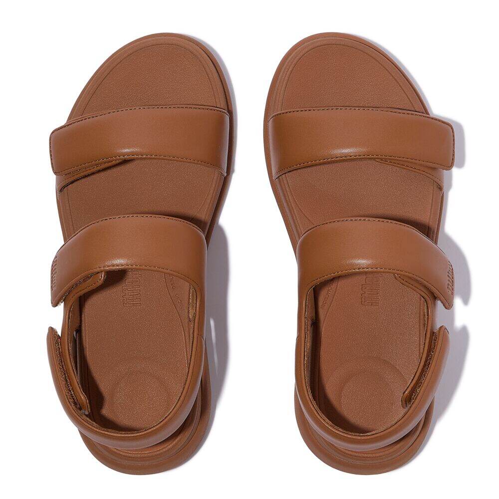 F-MODE GO ADJUSTABLE FLATFORM BACK-STRAP SANDALS