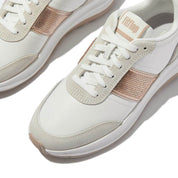 F-MODE FLOW SEQUIN SUEDE/LEATHER FLATFORM SNEAKERS