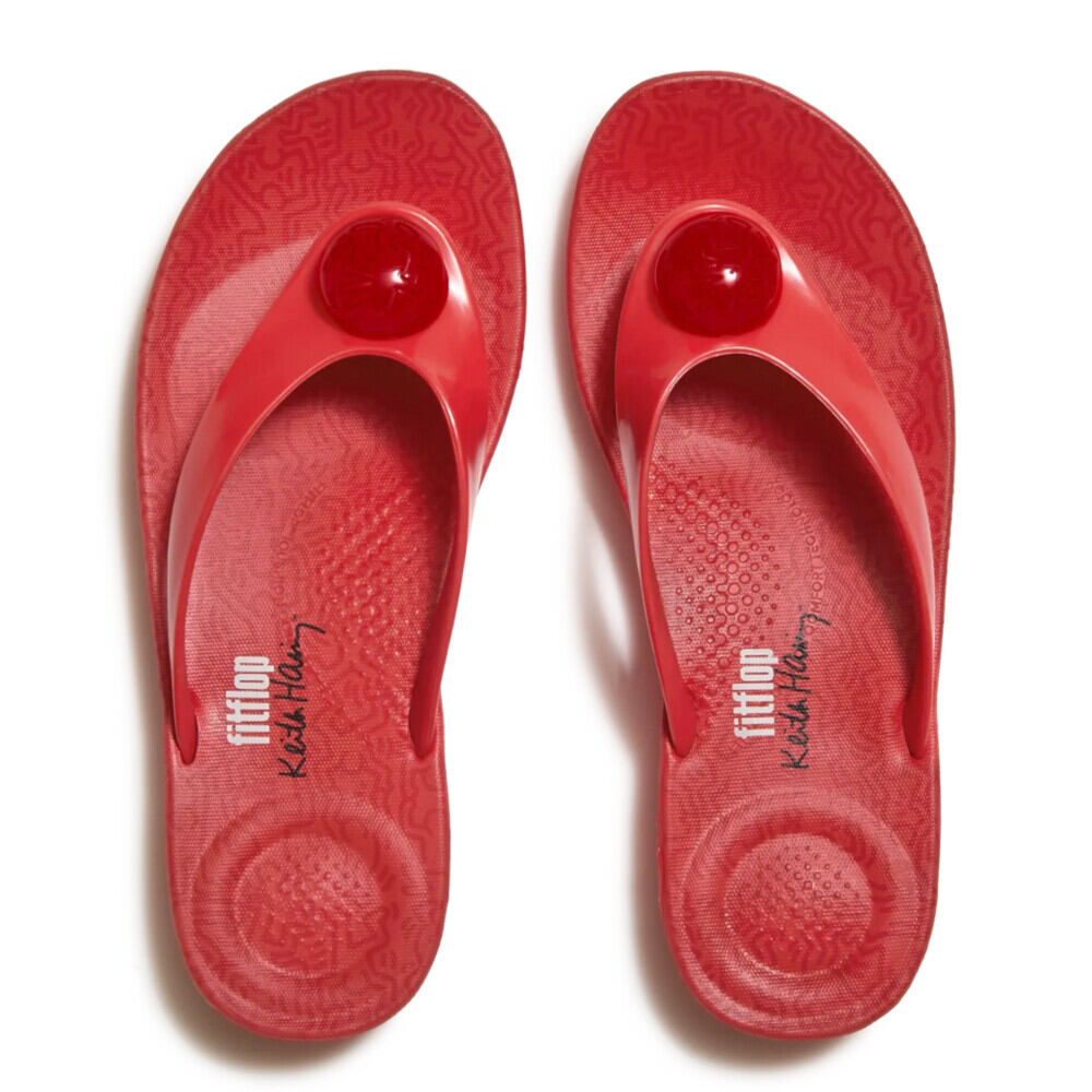 FITFLOP X KEITH HARING IQUSHION BUTTON FLIP-FLOPS