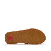 F-MODE ULTRA-JEWEL LEATHER TOE-POST SANDALS