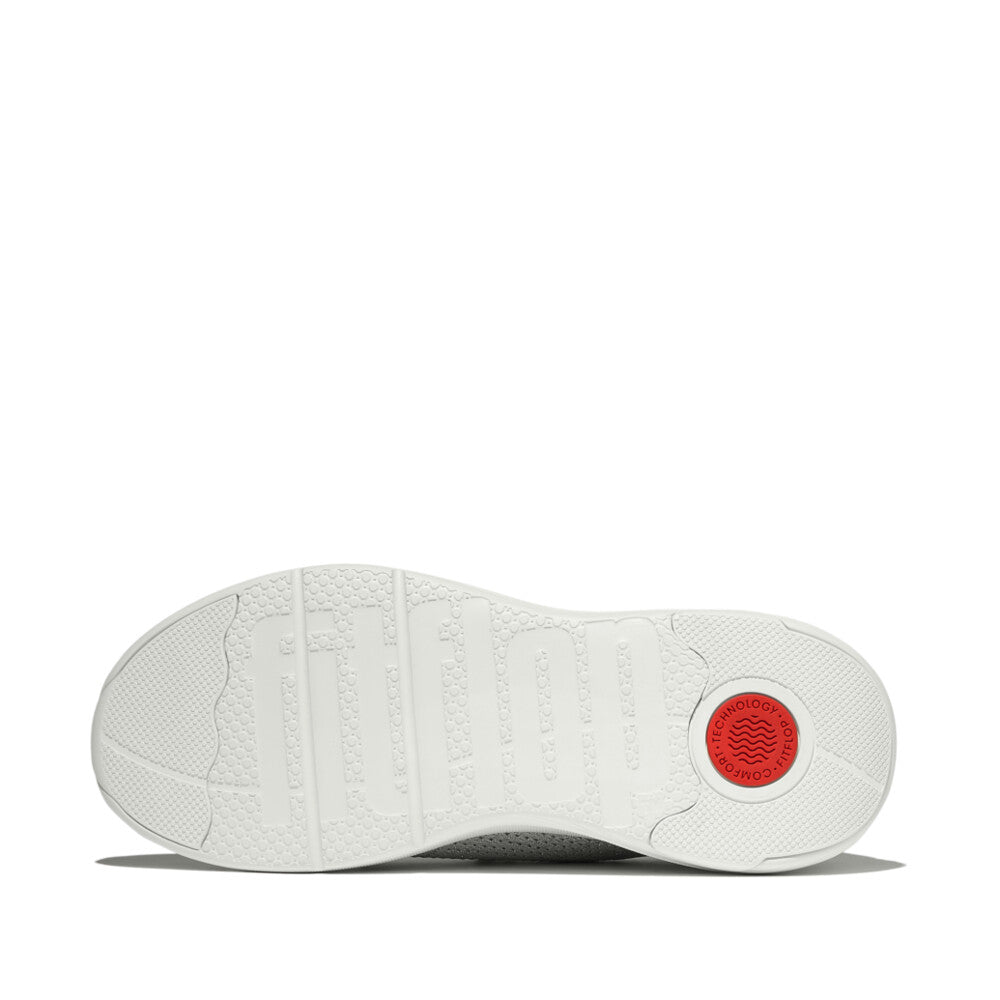 SUPER-Q KNIT SLIP-ON LACED TRAINERS - ARCTIC GREY/SILVER