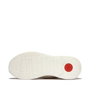 SUPER-Q KNIT SLIP-ON LACED TRAINERS - STONE BEIGE/PLATINO