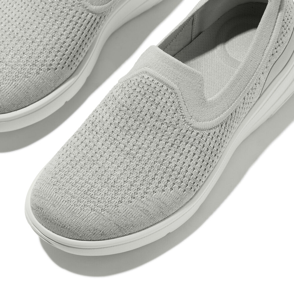 SUPER-Q KNIT SLIP-ONS -ARCTIC GREY/SILVER