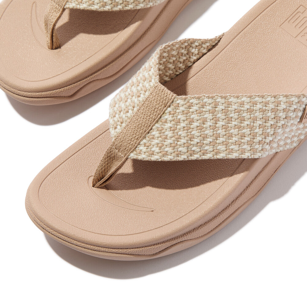 SURFA MULTI-TONE WEBBING TOE-POST SANDALS - CLASSIC BEIGE (HH2-B41)