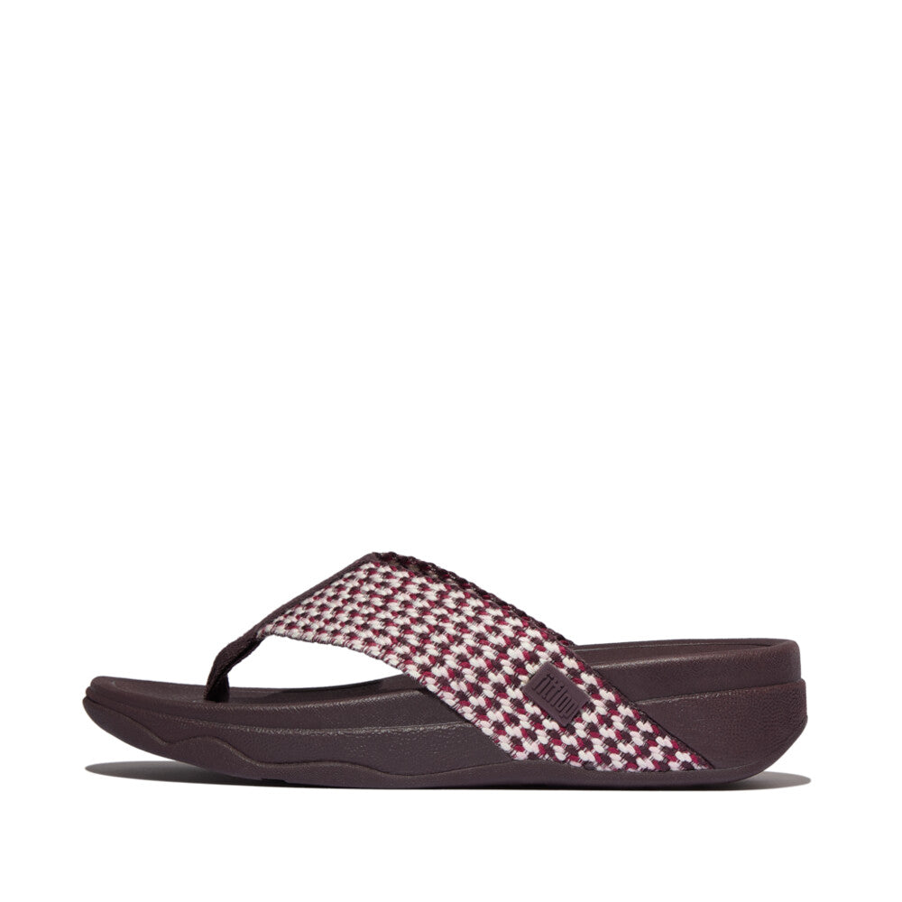 SURFA MULTI-TONE WEBBING TOE-POST SANDALS - PLUMBERRY (HH2-C88)