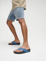 SURFER MENS TOE-POST SANDALS - COOL BLUE