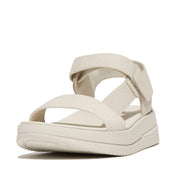 SURFF TWO-TONE WEBBING/LEATHER BACK-STRAP SANDALS - PARIS BEIGE (HK1-A99)