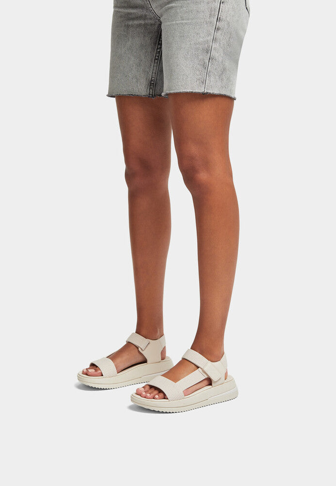 SURFF TWO-TONE WEBBING/LEATHER BACK-STRAP SANDALS - PARIS BEIGE (HK1-A99)