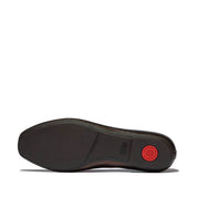 DELICATO BOW SOFT METALLIC-LEATHER BALLERINAS