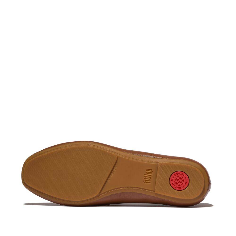 DELICATO SQUARE-CHAIN SOFT LEATHER LOAFERS