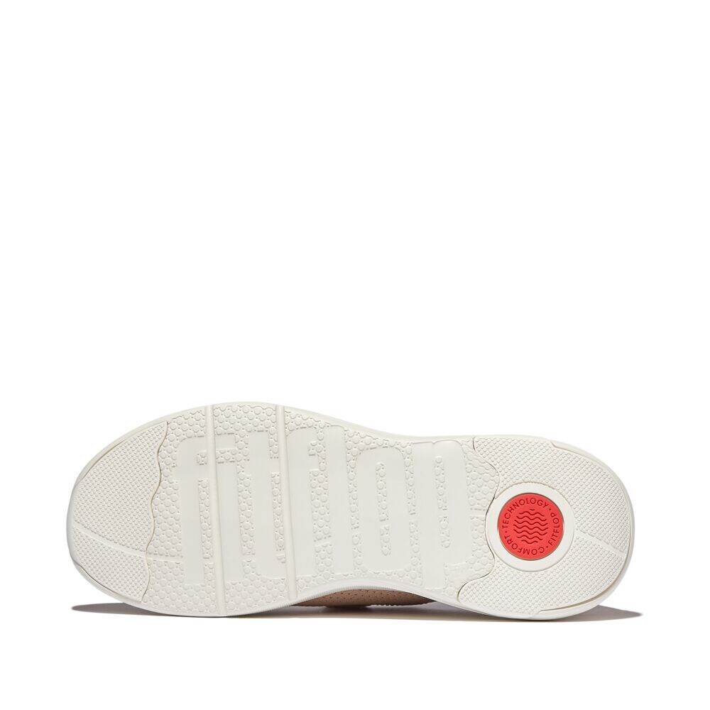 SUPER-Q CRYSTAL-TRIM KNIT SLIP-ON LACED TRAINERS