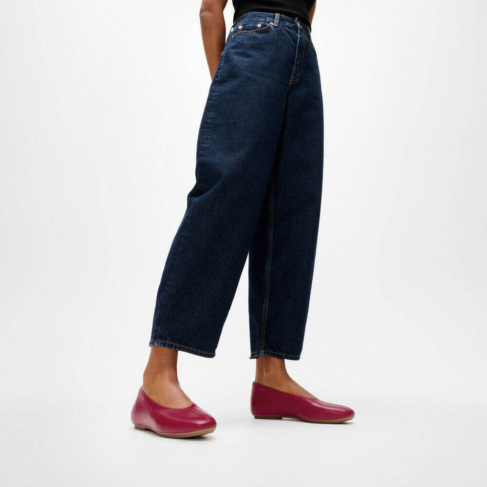DELICATO HIGH-CUT SOFT-LEATHER BALLET FLATS