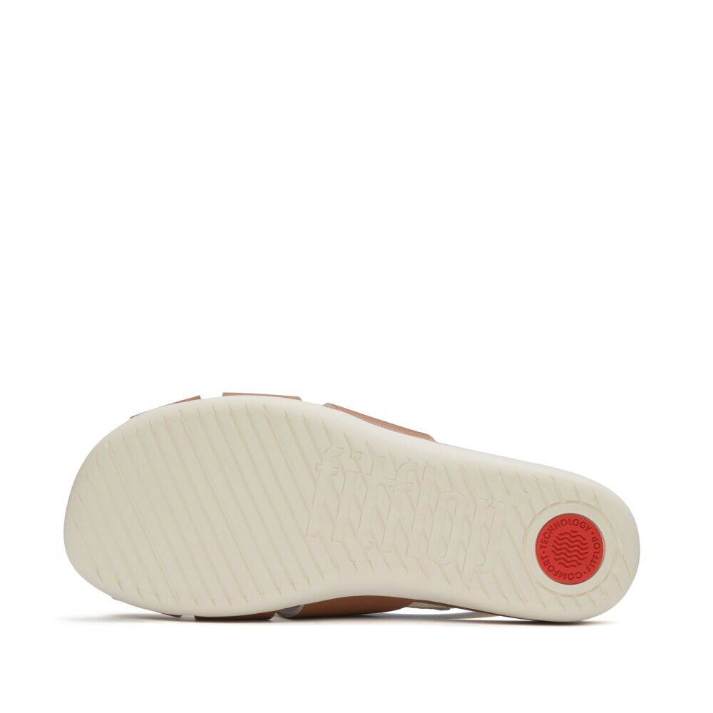 SOLAY WATERPROOF-LEATHER WOVEN SLIDES