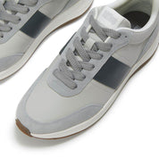 F-MODE FLOW MENS LEATHER/SUEDE SNEAKERS