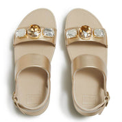 LULU ULTRA-JEWEL METALLIC BACK-STRAP SANDALS