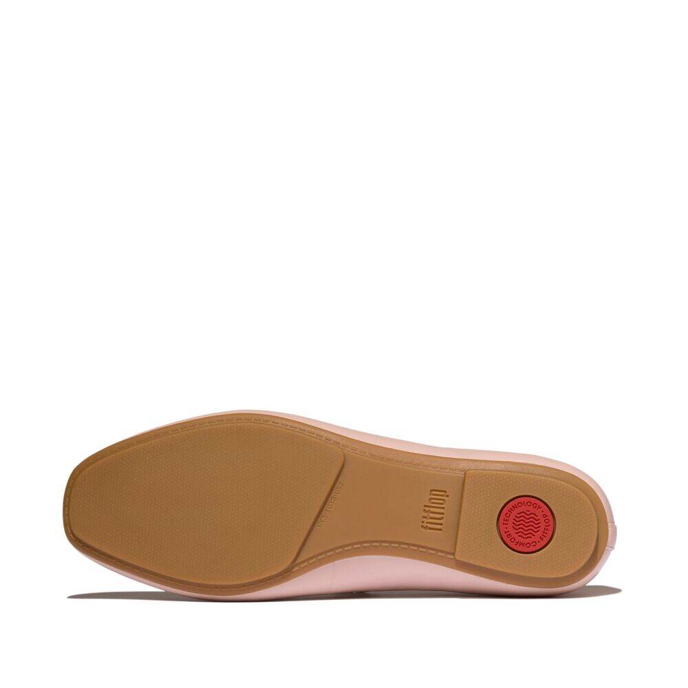 DELICATO PEARLS-AND-CRYSTAL LEATHER BALLET FLATS