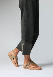 LULU GLITTERBALL TOE-POST SANDALS