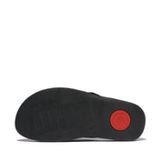 SURFER MENS BUCKLE TUMBLED-LEATHER CROSS SLIDES