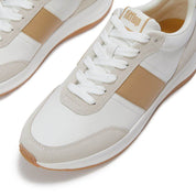 F-MODE FLOW MENS LEATHER/SUEDE SNEAKERS