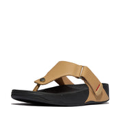 TRAKK II MENS LEATHER TOE-POST SANDALS - CAMEL