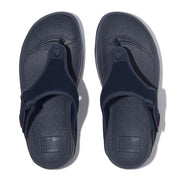TRAKK MENS ADJUSTABLE WATER-RESISTANT MESH TOE-POST SANDALS - MIDNIGHT NAVY/OCEAN BLUE