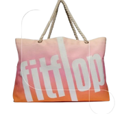 CANVAS BEACH BAG WITH ROPE HANDLES