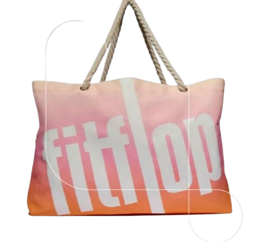 CANVAS BEACH BAG WITH ROPE HANDLES