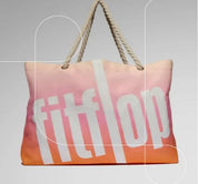 CANVAS BEACH BAG WITH ROPE HANDLES