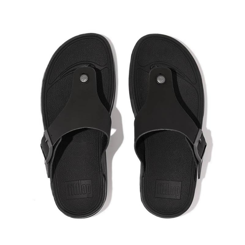 Fitflop Samel Men's Leather Slides - All Black – FitFlop Philippines