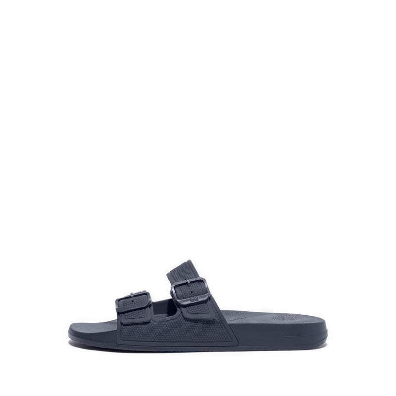 Fitflop Iqushion Men's Two-Bar Buckle Slides - Midnight Navy – FitFlop ...